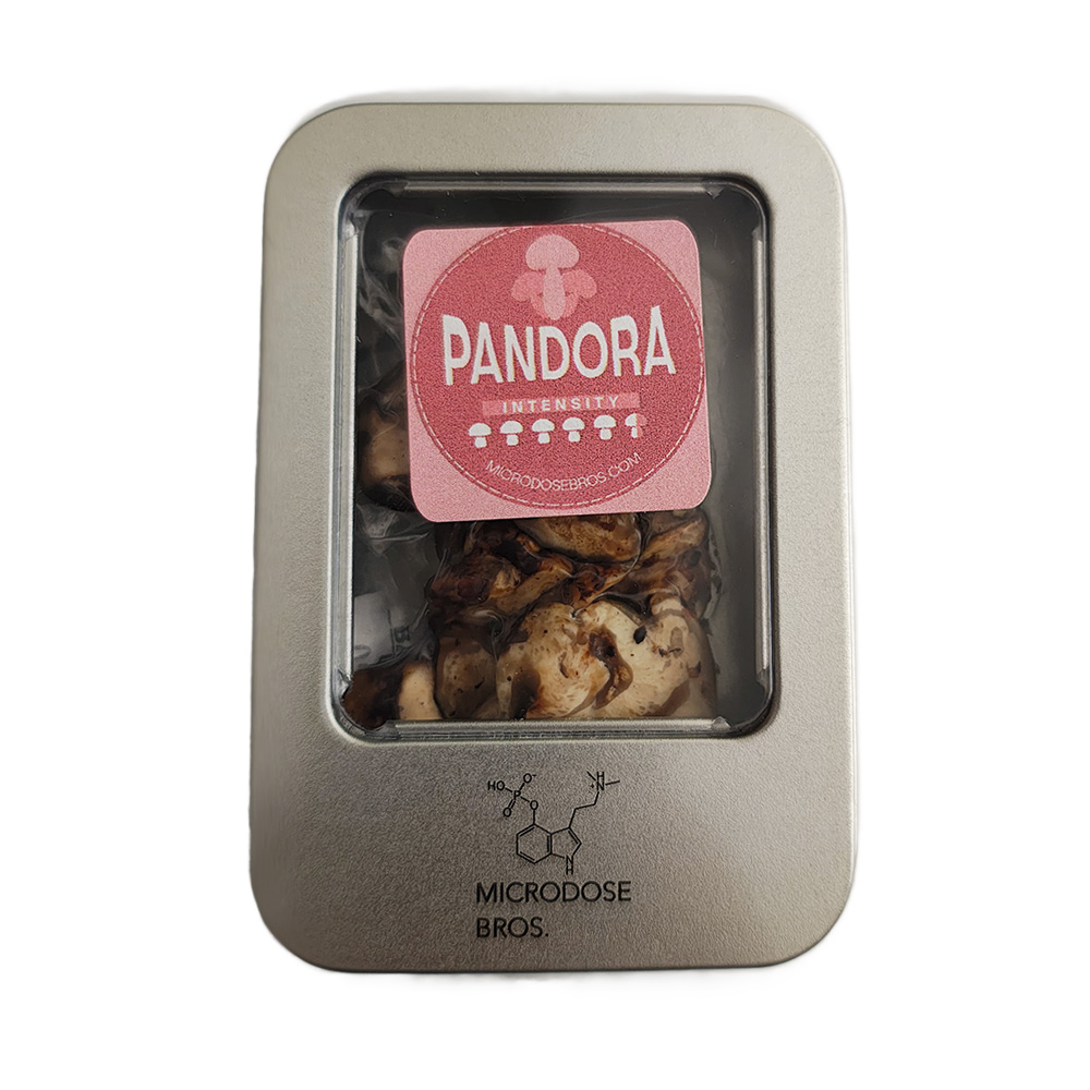 Pandora Magic Truffles – 15 Grams sealed tin packaging by Microdose Bros