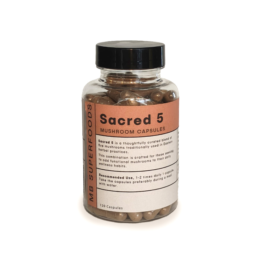 Sacred 5 Mushroom Capsules 120 count – Microdose Bros functional mushroom blend