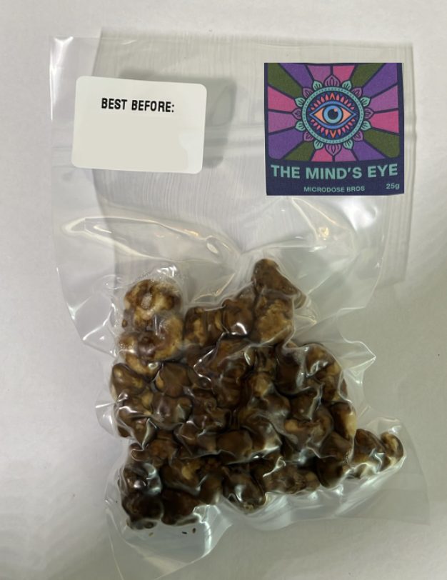 The Mind’s Eye Magic Truffles 25g by Microdose Bros in sealed packaging