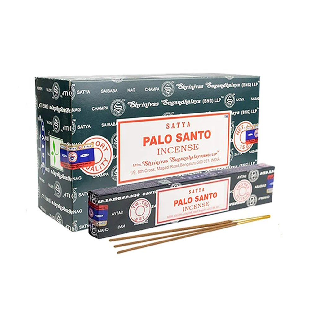 Satya Nag Champa Palo Santo incense sticks box with incense sticks natural aroma