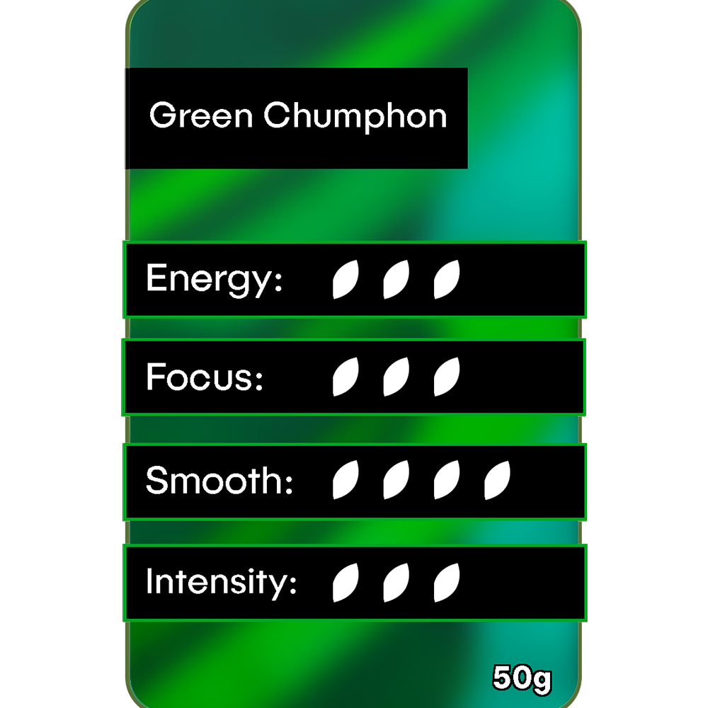 Green Chumphon Kratom 50g energy focus smooth intensity rating