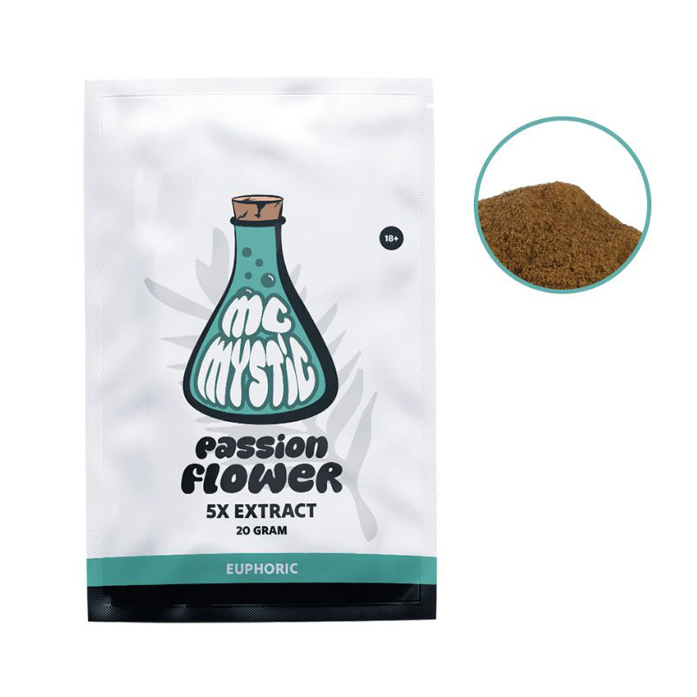 McMystic Passion Flower 5X Extract (20g) made from premium Passiflora incarnata, available at Microdose Bros.