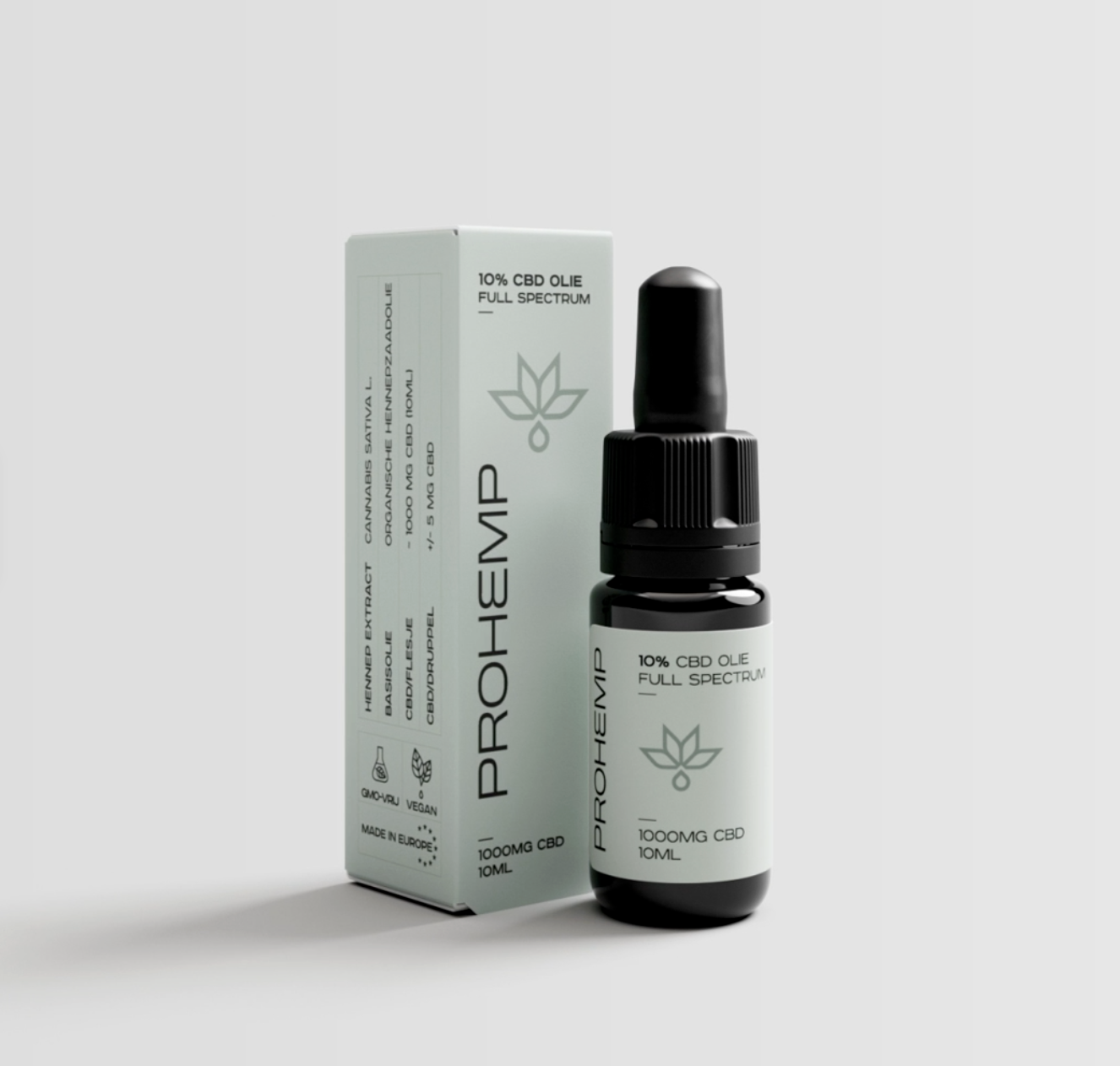 ProHemp 10% Full Spectrum CBD Oil 1000mg 10ml bottle with retail packaging
