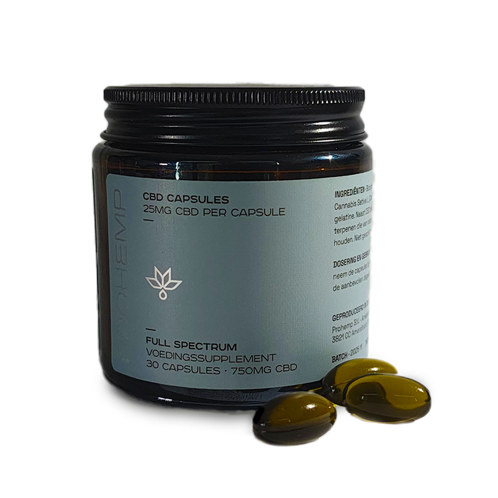 Full Spectrum CBD Capsules 25mg – 30 Capsules