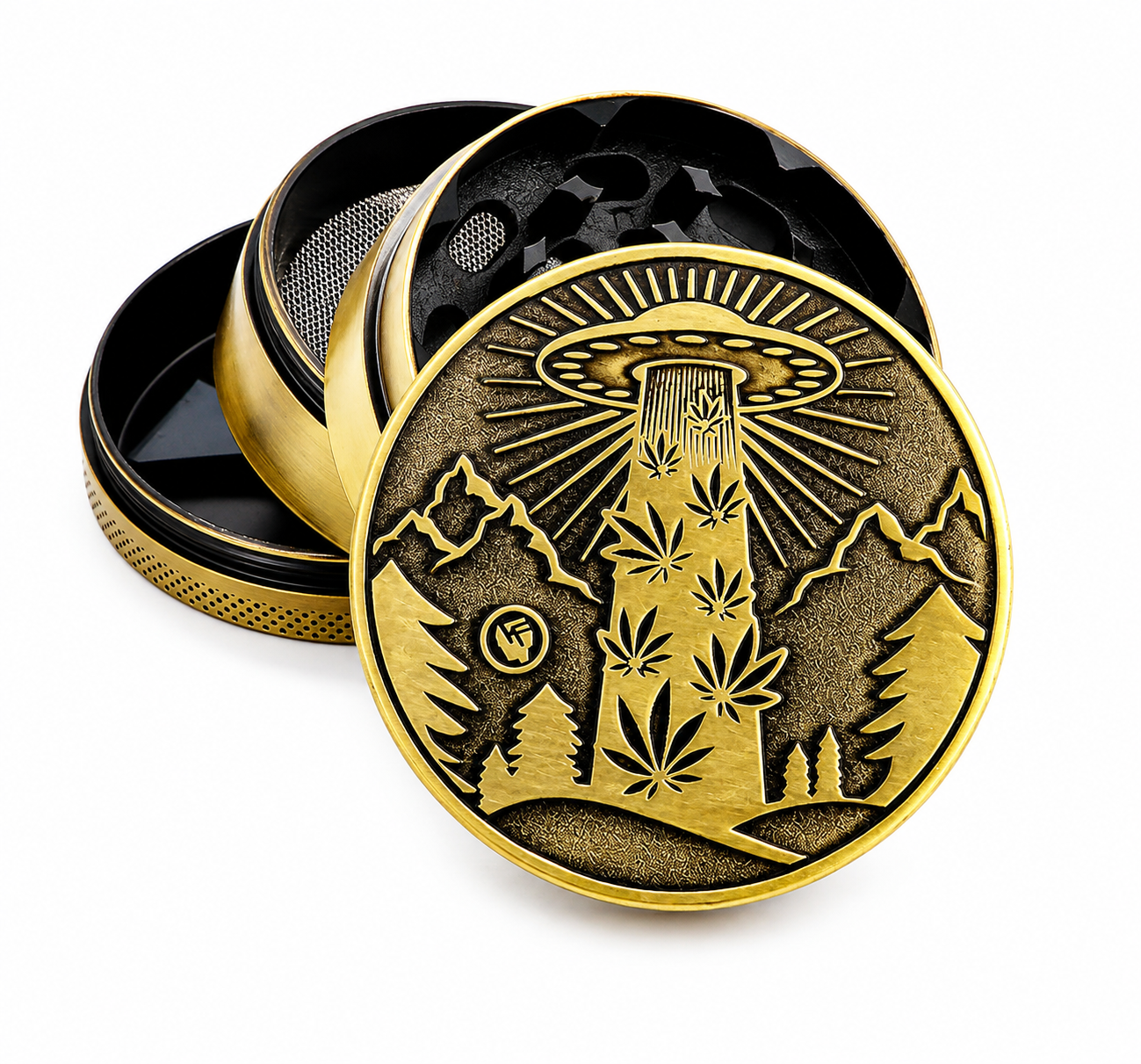 Metal Grinder Gold 420 UFO 60mm 4-Part