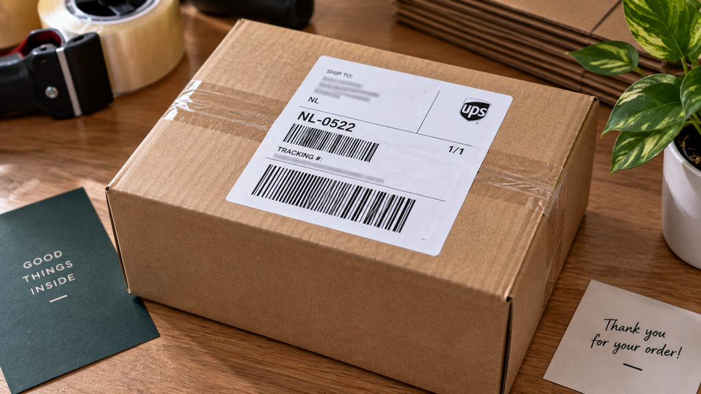 Discreet Microdose Bros package prepared for secure tracked delivery