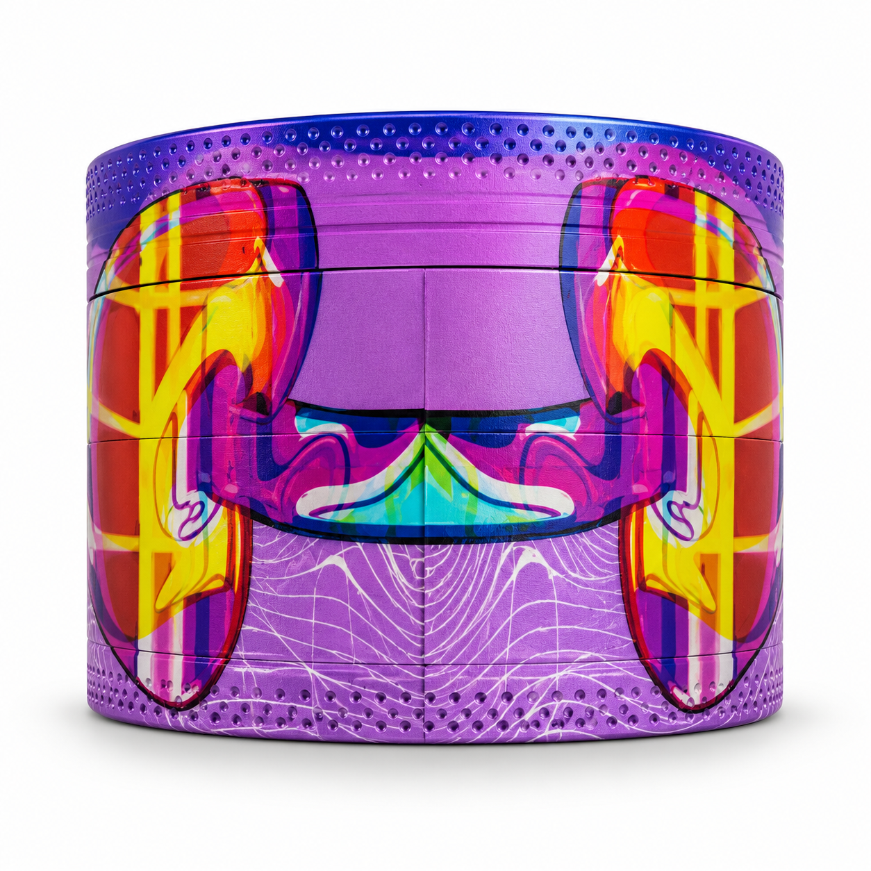 Psychedelic Weed Grinder 40mm 4 Part side view