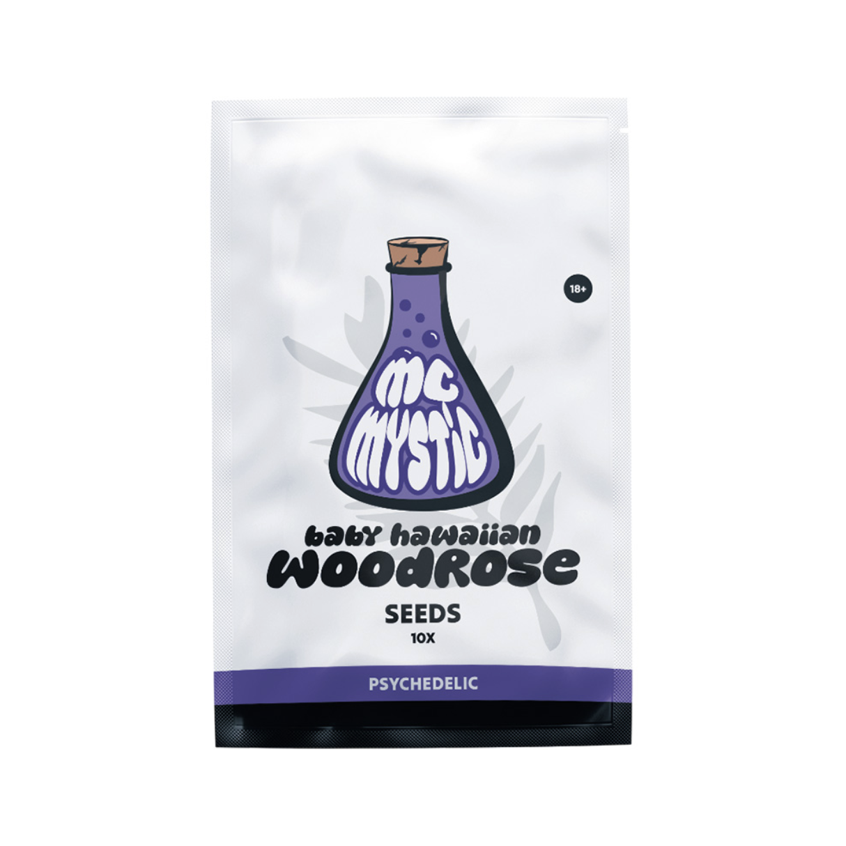 McMystic Baby Hawaiian Woodrose Seeds 10-pack showing purple and white product packaging